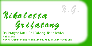 nikoletta grifatong business card